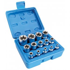 Complete female Torx socket box 1/4" - 3/8" - 1/2"