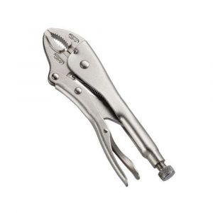 Curved nose self-locking pliers 7"