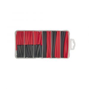 Assortment of 127 pcs red and black heat-shrinkable sheaths