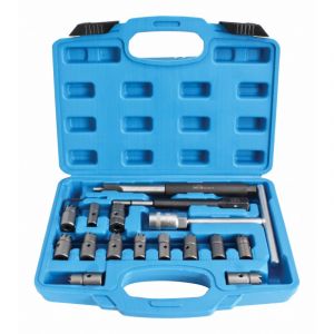 Complete injector seat cleaning cutter kit