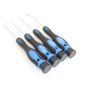 Set of 4 mini hooked screwdrivers