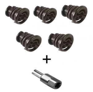 Set of 5 pcs VAG oil sump caps + specific key