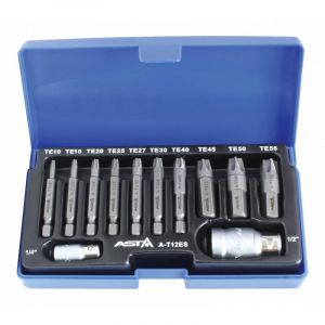 Set of Left Extractors for Damaged Torx Screws ASTA