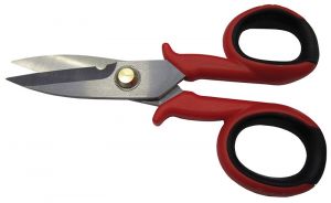 Professional electrician scissors in stainless steel