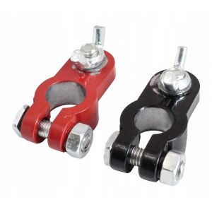 2pcs Red-Black Aluminum Battery Terminals