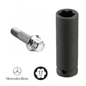 Special socket Mercedes wheel nut 17mm