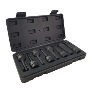 Reinforced 1/2'' hex socket set, 8 pieces